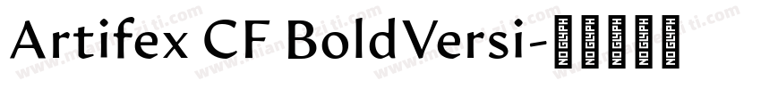 Artifex CF BoldVersi字体转换